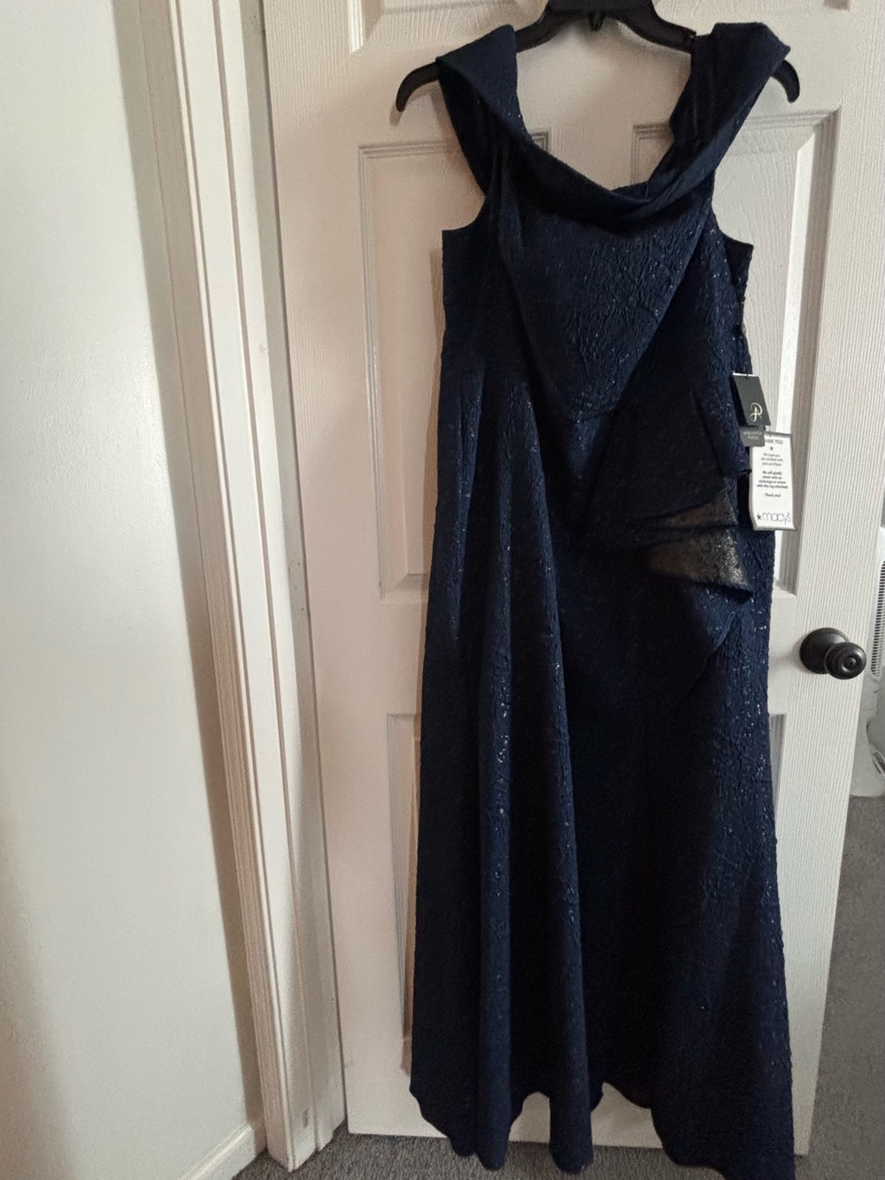 NWT Adrianna Papell Elegant Off  The Shoulder Metallic Evening/Formal Dress 20W